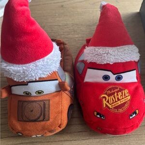 Disney Cars Plush Slippers - Red & Orange
